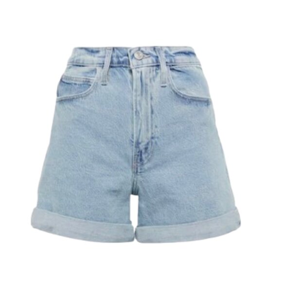 Topshop Cuffed Mom Denim Shorts - Picture 1 of 5